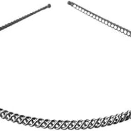 Simplified Daily Use Hair Care Fancy Modern Metal Curved Hair Band for Unisex, Pack of 1 - Black-image-22
