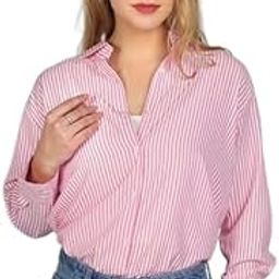 Women Pink Striped Shirt,Shirt for Women 04.-image-121