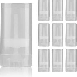 Hunky Dory 10pcs 15ml Empty Transparent Plastic Deodorant Containers Lip Balm Tubes for Lipstick, Crayon,chapstick,homemade Lip Balm, Beauty use-picture-11