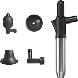 UJEAVETTE Toilet Plunger High Pressure Air Drain Blaster Sink Clog Remover Black-image-44