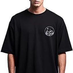 nobero Men's Cotton Oversized Fit T-Shirt-picture-45