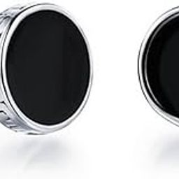 Valentine jewellery Stainless Steel Mens Earrings Kaju Bali Black Gold Silver Piercing Screw Bali Stud Hoops Earing Multicolor Earrings Combo for men boys Unisex-image-98