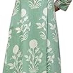 Women's Pista Green Cotton Flared Kurta Set-picture-50