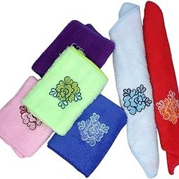 Set Of 12 Soft Face Hankey/Hanky/Handkerchief/Face Towel/Rumal For Women And Girls/Ladies Face Hankies Pack Of 1-10