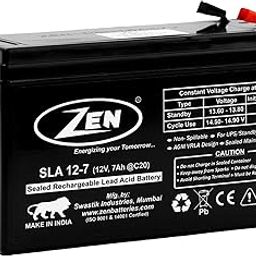 ZEN 12V 7Ah SMF VRLA Battery | Solar Battery, Battery for UPS, Inverters, More Applications | Zen SLA 12-7-picture-4