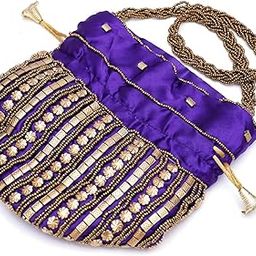 Potli Bag/Bridal Purse/Women handbag/Shagun Pouch (dark purple)-image-53