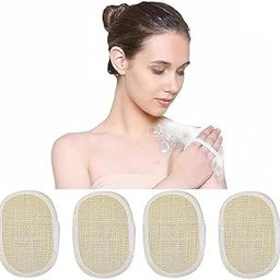 SIOPAWORLD Bath Body Loofah Sponge for bathing, Exfoliating Bath Sponge with strep, Reusable Eco-Friendly Oval Natural Body Shower Scrubber for Men and Women Cleanses & Gently Exfoliates Skin (Oval) 4pc-33