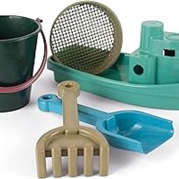 Dantoy: Blue Marine Toys - Boat & Sand Playset - 5pcs, Recycled Maritime Gear, Beach-Pool-Bath-Sandbox, Reusable Net Backpack, Kids & Toddlers Ages 2+-image-25