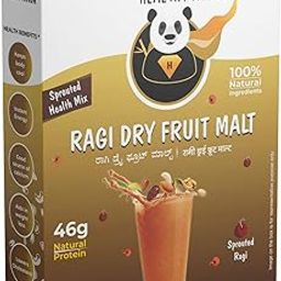 HEALTHY PANDA Organic Sprouted Ragi Dry Fruit Malt (400g) - Sugar-Free, Nutrient-Rich Health Mix for Kids, Adults & Women - Complete Nutrition Drink with Millets & Dry Fruit Powder for Immunity, Energy, and Overall Wellness.-71