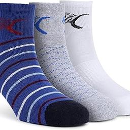 Men's Calf Length Cotton Socks Ankle Socks, Pack of 3, Assorted-image-21