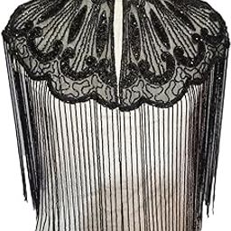 Women Hand beaded Embellished Short Cape Poncho (Black-3)-image-81