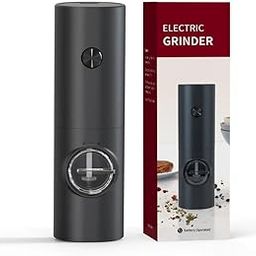 Electric Salt and Pepper Grinder Set - White Elephant Gifts for Adults,Kitchen Gadgets,USB Rechargeable Stand,Automatic Spice Mill Shakers Refillable,One Hand Operated,Adjustable Coarseness,LED Light-image-109