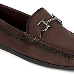 Trendy Brown Synthetic Leather Loafers for Men | Stylish & Comfortable Slip-On Formal Casual Shoes | Daily Office Wear Driving Loafer with Metal Buckle | Lightweight & Durable Footwear for Men-image-22