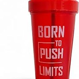 HealthHike Plastic Shakers For Protein Shake, Bottle With Extra Compartment, Mixer Bottle For Gym - Red-image-69