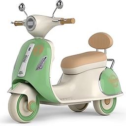 kidsROAR Electric Bike for Kids, Battery Operated Vintage Scooter for Girls and Boys with Music Wide Seat, Safe Bike for Kid, Ages 2-6 Years, Stylish & Fun Design (Green)-image-61