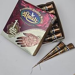 Shrimali Dulhan Organic Mehendi Cones – Pack of 6 | Pure Herbal Henna for Deep, Dark Stain | Ideal for Bridal & Festive Designs-image-74