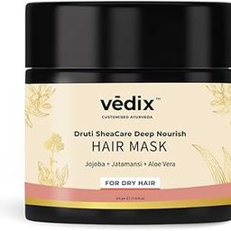 Vedix Ayurvedic Hair Mask, Customized Druti SheaCare Deep Nourish Hair Mask for Dry and Frizzy Hair with Jojoba + Jatamansi + Aloe Vera - 200gm-image-15