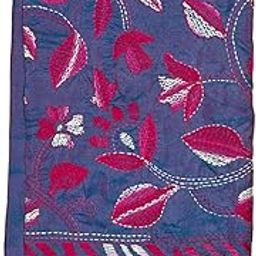 Women's Hand Embroidered Kantha Work Silk Blouse Material - 1 Meter; 725061-image-72