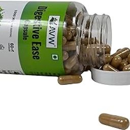 AVW Digestive Ease Mapsules 1000mg – Advanced Gut Health Support with Enzymes & Probiotics – 60 Vegan Capsules-24