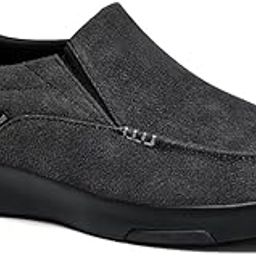 Men's Slip On Loafers, Arch Support Boat Shoes for Plantar Fasciitis, Canvas Leisure Vintage Flat Walking Orthopedic Shoes for Extra Cushioning and Pain Relief-picture-30
