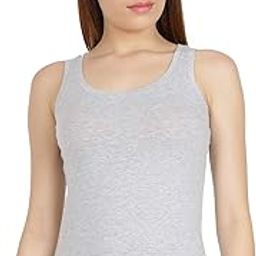 ATTWACT Grey Camisole for Women-Cotton Sleeveless Vests for Ladies-Womens Innerwear Short Tank Top with Broad Shoulder Slits-image-96