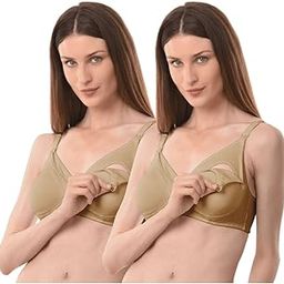 B Cup Women Cotton Feeding Maternity Bra- Seamless, Comfortable and Supportive Nursing Bra for Ladies- Made with Interlock Cloth and Hosiery Fabric-image-93