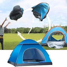 Bhadani Sales Tents for Camping, 2-3 Person Camping Tent, Dome Tent, Double-Layer Waterproof Family Tent for Hiking Backpacking | 213 X 152 X 111 CM | Multicolor-image-30