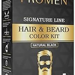 ENTICCA PROMEN Hair & Beard Color Kit | 5-10 Minutes Moustache and Hair Dye | Long Lasting with Brilliant Shine | Easy to apply & No Stain | Beard Hair Colour | Natural Black Beard Color For Men-9