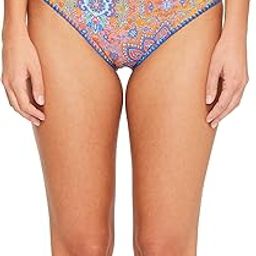 Women's Candela Stitched Ruched Back Full Coverage Bikini Bottom, Multi, SML-image-41
