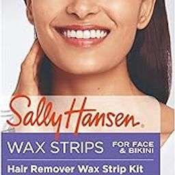 Sally Hansen Hair Remover Wax Strip Kit for Face, Brows & Bikini, 34 Strips (17- Double Sided Strips)-image-31