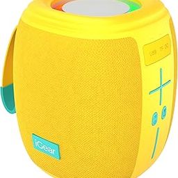 iGear Roll Plus 10W Portable Bluetooth Speaker | RGB Lights, TWS Pairing, 7H Playtime, Bluetooth v5.3, Multi-Connectivity (TF/SD, USB), Type-C Charging | 360° Surround Sound, Party Speaker (Yellow)-27