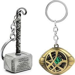 Three Shades Dr Strange Keychain & Thor Silver Hammer Keyring-picture-17