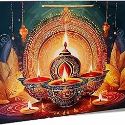 VESTTA -ELEGANCE REDEFINED Gifts Bags, Extra Large, 17 (L) x 5 (B) x 13 (H) Inches, Pack of 10, Diwali Diya Design Print, Gloss Finish, for Diwali with Gift Tags (10)-image-4