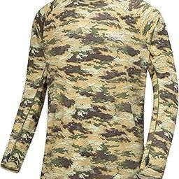 UPF 50+ Long Sleeve Fishing Shirt, Light Weight Fishing Shirt Men with Sun Protection Outdoor Activity, Camoquag, Medium-image-9