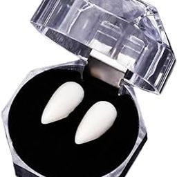 THE STYLE SUTRA Halloween False Teeth Vampire Fangs Zombie Teeth Cosplay Costume Props 15mm | 1 Pair Teeth,1 Piece tweezer,1 Pair Brace,1 Pair Gutta pertscha,1 Piece Guiding Book,1 Piece Box,-10