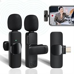 TECHNOVIEW 2.4 Ghz Omnidirectional Lavalier Wireless Dual Microphone with Noise Cancallation, 50M Range Plug & Play, 2 Transmitters & 3 Receiver Lapel Mic System for All USB Devices K9-V2 (Black)-6