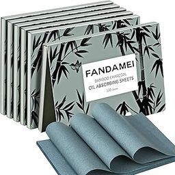600 Counts Oil Blotting Sheets with Bamboo Charcoal, FANDAMEI Blotting Paper for Oily Skin, Oil Control Film, Oil Absorbing Sheets, Oil Absorbing Tissues, Bamboo Charcoal-3