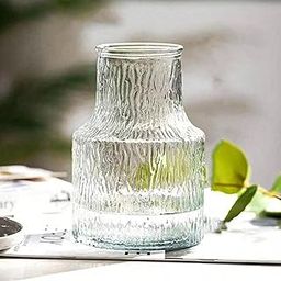 Art Street Nordic Aquatic Transparent Glass Vase, Designed Stripe Flower Vase for Home Decor, Wedding Decoration, Living Room, Bedroom and Office Décor(Size: 3.5x6 Inch)-picture-14