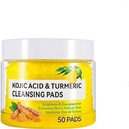 Turmeric & Kojic Acid Face Cleansing Pads – Vitamin C, Retinol & Chamomile | Brightening, Acne Prevention & Dark Spot Treatment | Unisex | All Skin Types | 50 Pads-image-47
