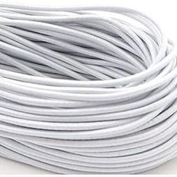 BOBBINY Round Elastic Cord for Scrunchies | 2MM Stretch Cord for Hair Ties, Sewing & DIY Projects | Strong & Soft Elastic Band 10 Meter (White)-2