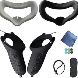 Eye Mask Pad Cover Grip Silicone Case Fit for Quest 2 VR Glasses Controller-0