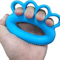 CUREPACK Fingers and Hand Grip Strengthner, Also Helps in Stress Reduction, Physiotherapy and Finger Exerciser for Arthritis Patients and Elderly (Blue)-19