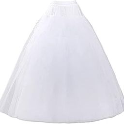 Kitty-Fashion Tutu Skirt Women's Tulle 2 Layers Ball Gown Petticoat Underskirt (White,Free Size)-image-49