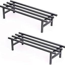 Shree Parshva Metal Plant Stand, 70 cm x 24 cm x 18 cm, Black Rectangular Planter Shelf, Set of 2, Garden and Balcony Decor-image-26