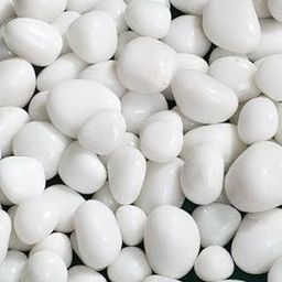 UraXx Polished White Pebbles Glossy Stones (2.5–4cm) | Natural Decorative River Rocks for Aquarium, Garden, Fish Tank, Vase Fillers, Home Decor, Craft Use – 1KG-15