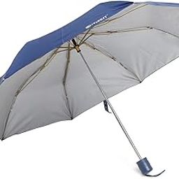 Umbrella for Men & Women, 3 Fold Manual Open, 8 Aluminium Ribs, UV Coated 190T Fabric, Windproof, Lightweight, Durable with Silver Coating, 21 Inch-image-6