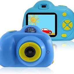 DokFin Kids Camcorder, Kids Vlogging Camera Hd 1080P Mini Digital Child Shockproof Cameras with 2 Inch Screen (Blue)-image-61