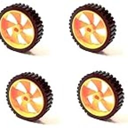 ERH India (Pack of 8) Toy Motor Wheel 48mm x 11mm Wheels for Toy Car Project, BO Motor, DC Toy Motor and DIY Kits-6