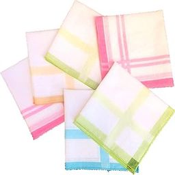 Prime Quality Soft Handkerchiefs 100% Pure Cotton Printed Colourful Hankies for girls, women & kids(Pack of 6)-image-39