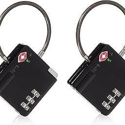 EzLife - TSA Approved 3 Digit Square Flexible Cable Luggage Locks, Re-settable Keyless Lock for Gym Locker, Backpack (Multicolor) (Pack of 2)-image-71